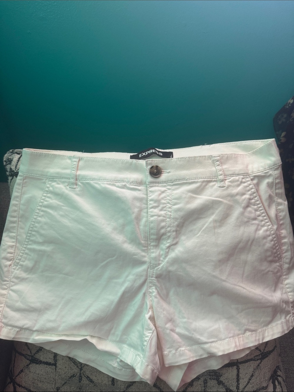 Express White Women's Chino Bermuda Shorts